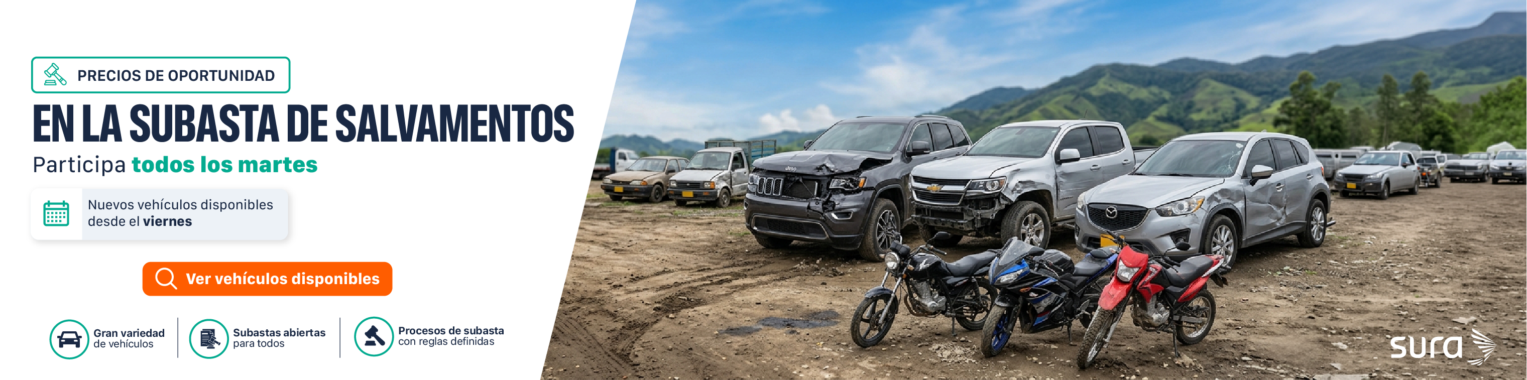 Subasta de vehículos de salvamento